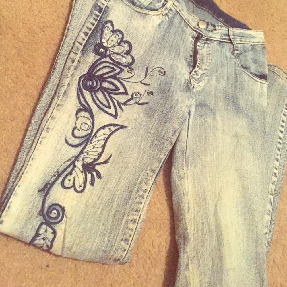 Hand Beaded jeans